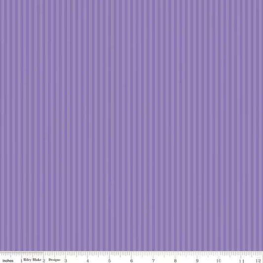 Stripes Fabric - 1/8" Tonal Stripe Amethyst - by Riley Blake Designs