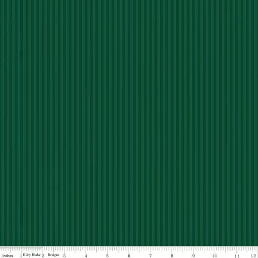 Stripes Fabric - 1/8" Tonal Stripe Christmas - by Riley Blake Designs