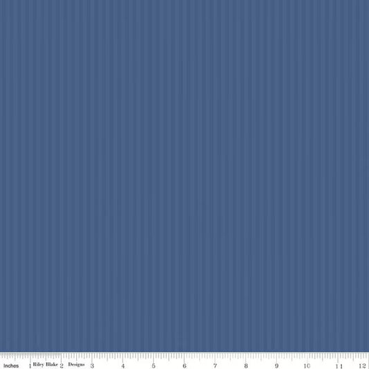 Stripes Fabric - 1/8" Tonal Stripe Denim - by Riley Blake Designs
