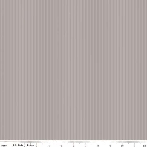 Stripes Fabric - 1/8" Tonal Stripe Gray - by Riley Blake Designs