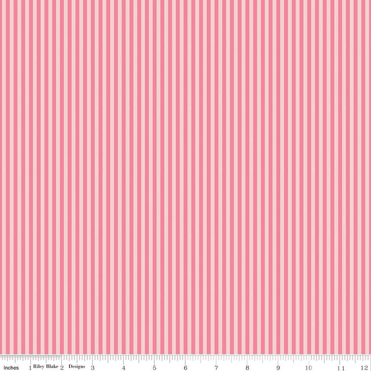 Stripes Fabric - 1/8" Tonal Stripe Sugar Pink - by Riley Blake Designs