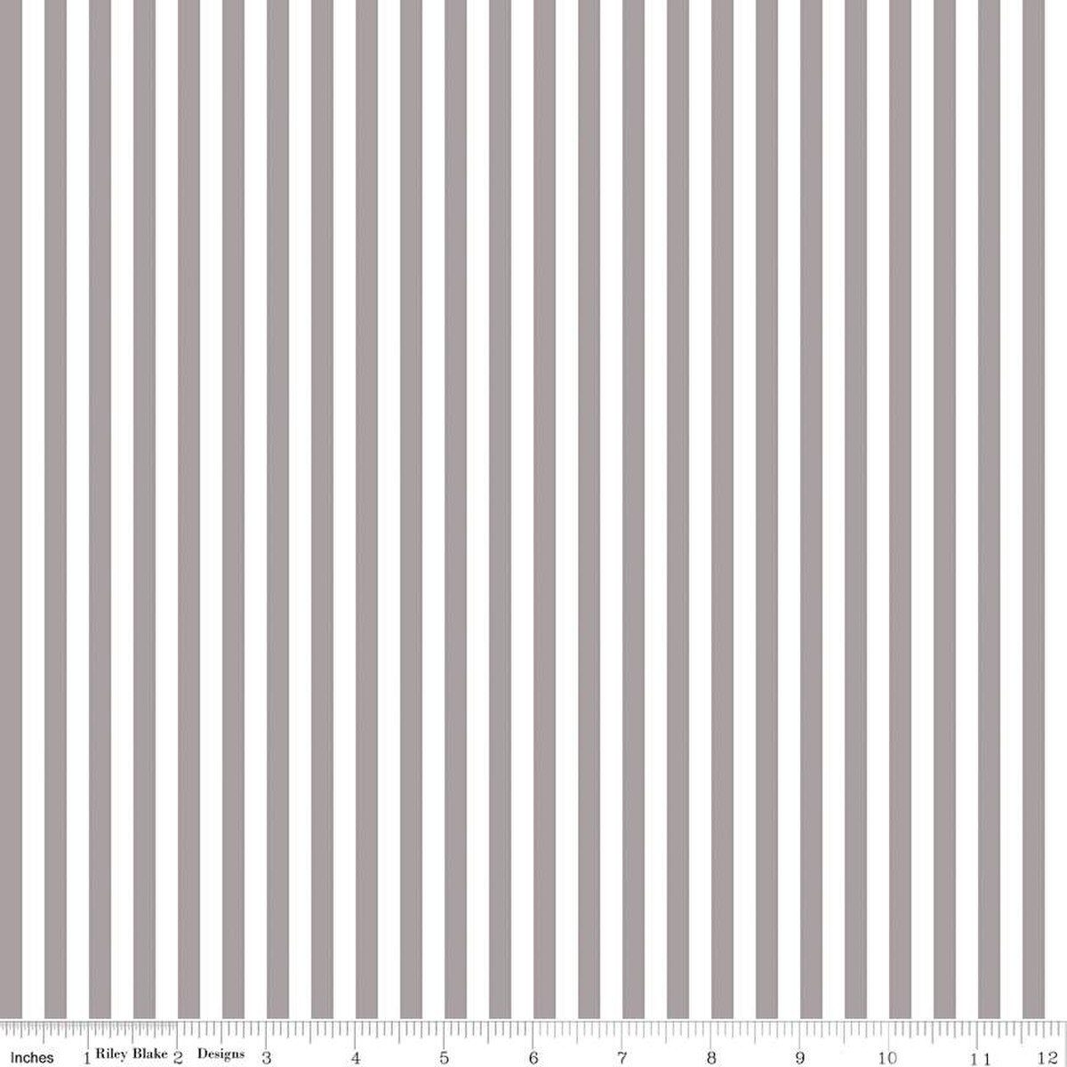 Stripes Fabric - 1/4" Stripe Gray by Riley Blake Designs