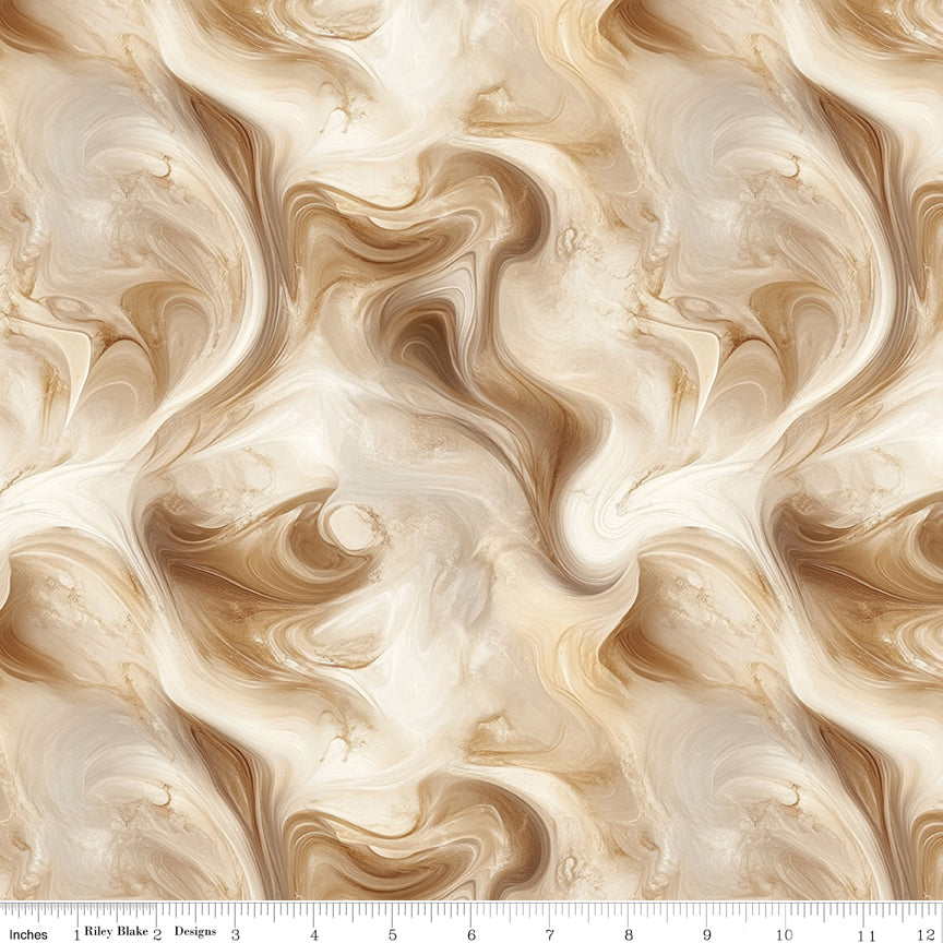 Coffee Time - Swirl in Brown - by RBD Designers with Riley Blake Designs