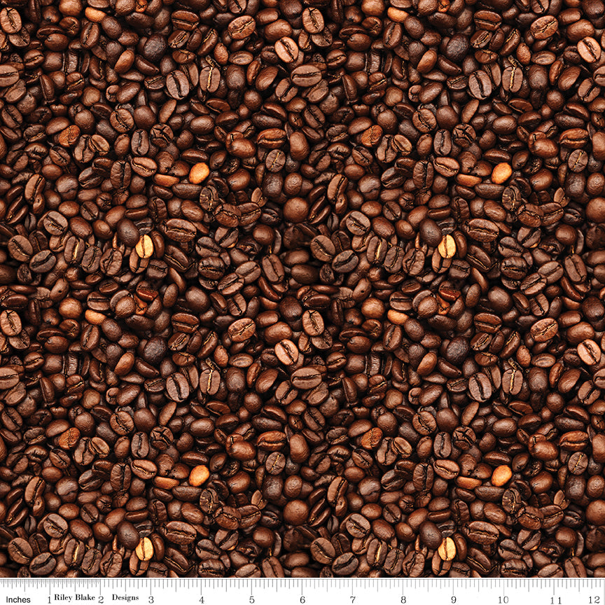 Coffee Time - Beans in Brown - by RBD Designers with Riley Blake Designs