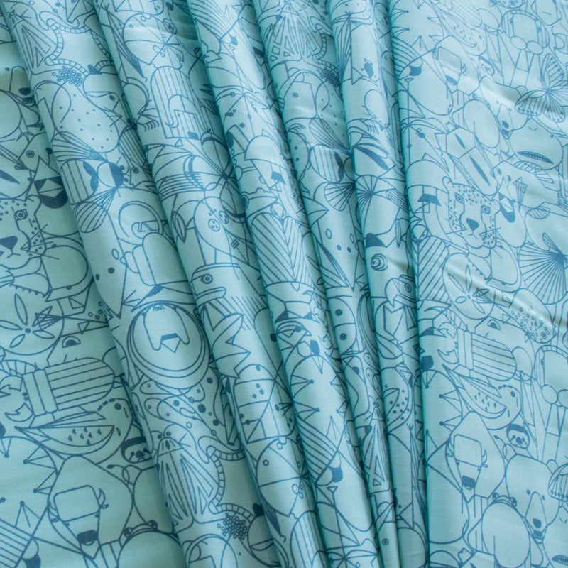 End Papers Vol. 1 - End Papers in Blue Raspberry - by Charley Harper for Birch Fabrics