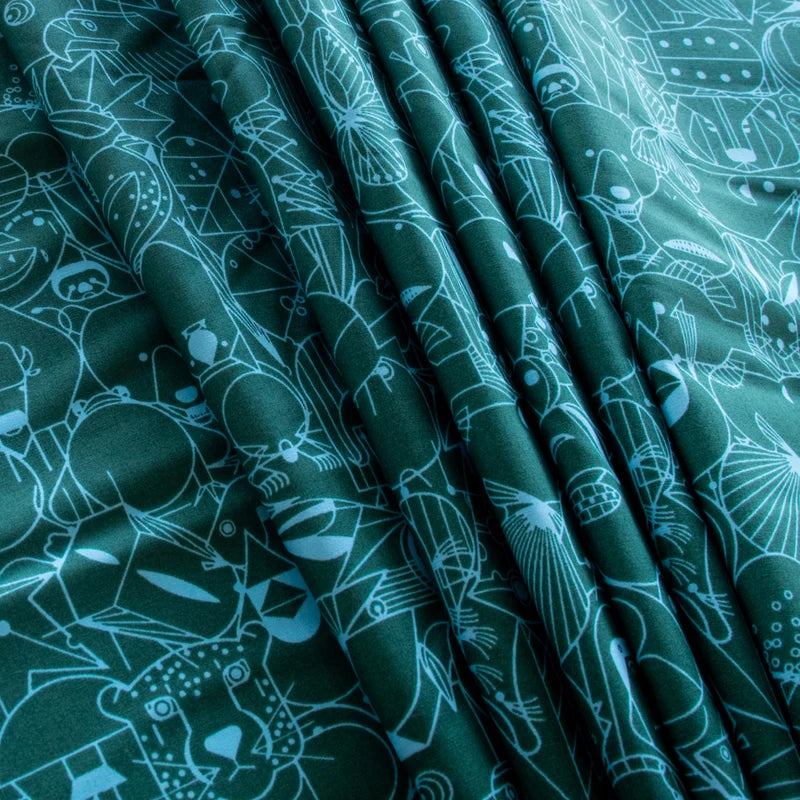 End Papers Vol. 1 - End Papers in Evergreen - by Charley Harper for Birch Fabrics