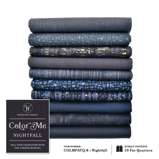 Color Me 10 Fat Quarter Bundle (Nightfall) Cotton from Windham Fabrics