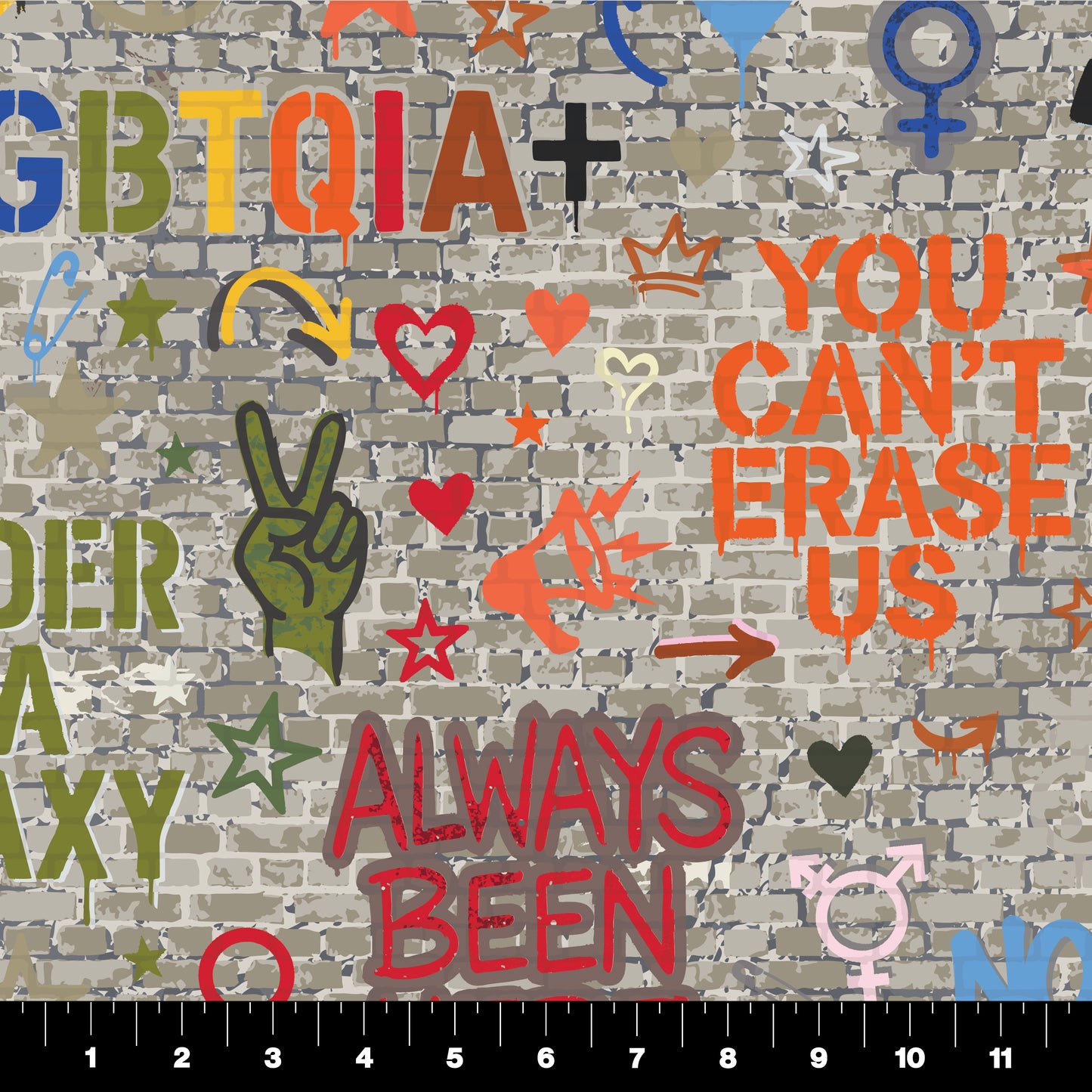 Always Been Here - Can't Erase Us History Large (Half Yard Cut) - by Mx Domestic