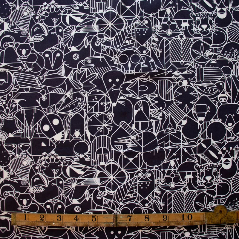End Papers Vol. 2 - End Papers in Black - by Charley Harper for Birch Fabrics