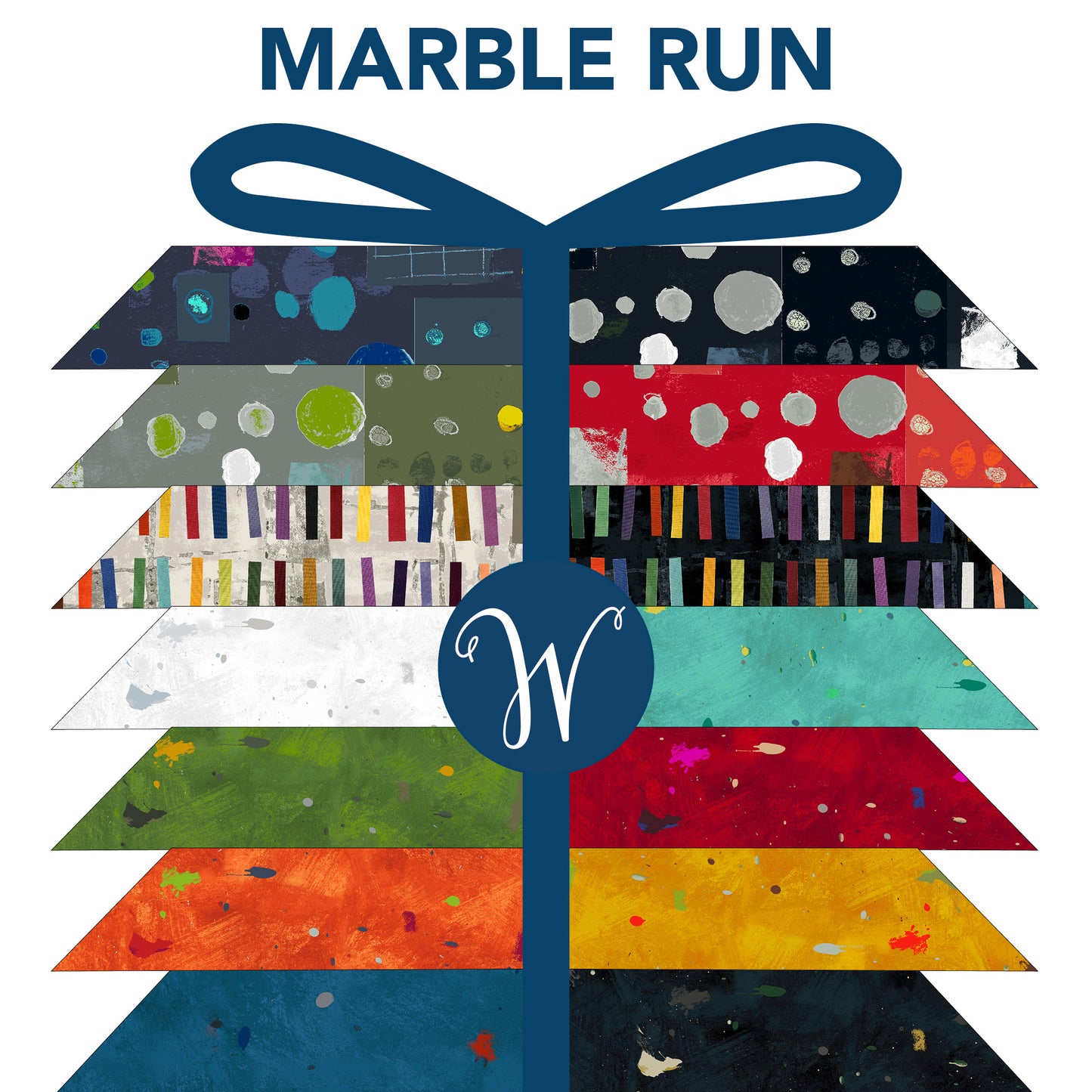 Quatrefoil Quilt Kit – Marble Run by Marcia Derse (83” x 83”) – Pattern by Wendy Sheppard for Windham Fabrics