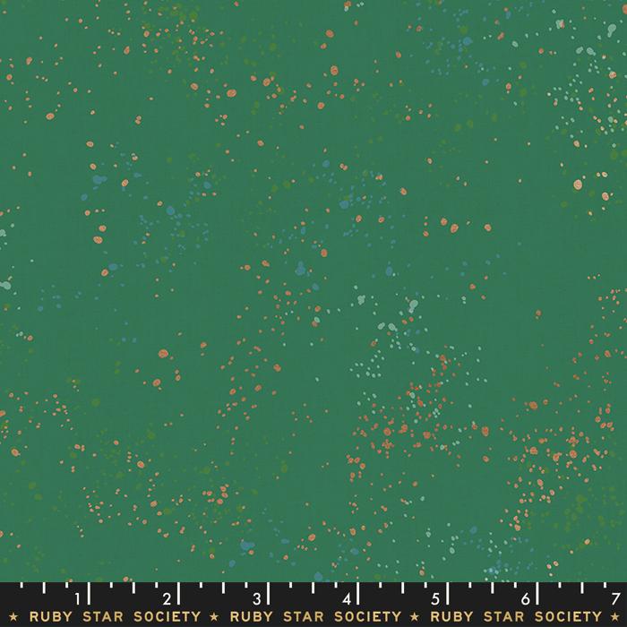 Speckled Metallic Fabric - Emerald Green - by Rashida Coleman Hale with Ruby Star Society