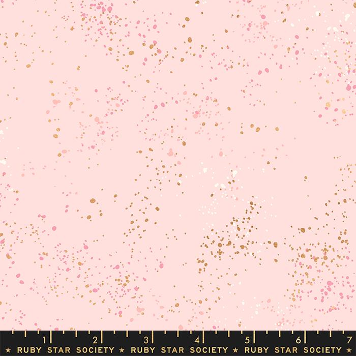 Speckled Metallic Fabric - Pale Pink - by Rashida Coleman Hale with Ruby Star Society