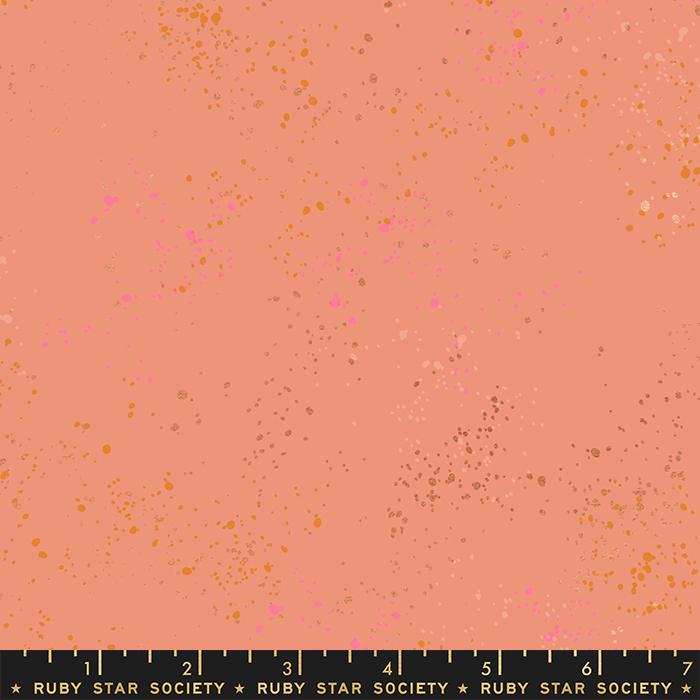 Speckled Metallic Fabric - Melon - by Rashida Coleman Hale with Ruby Star Society