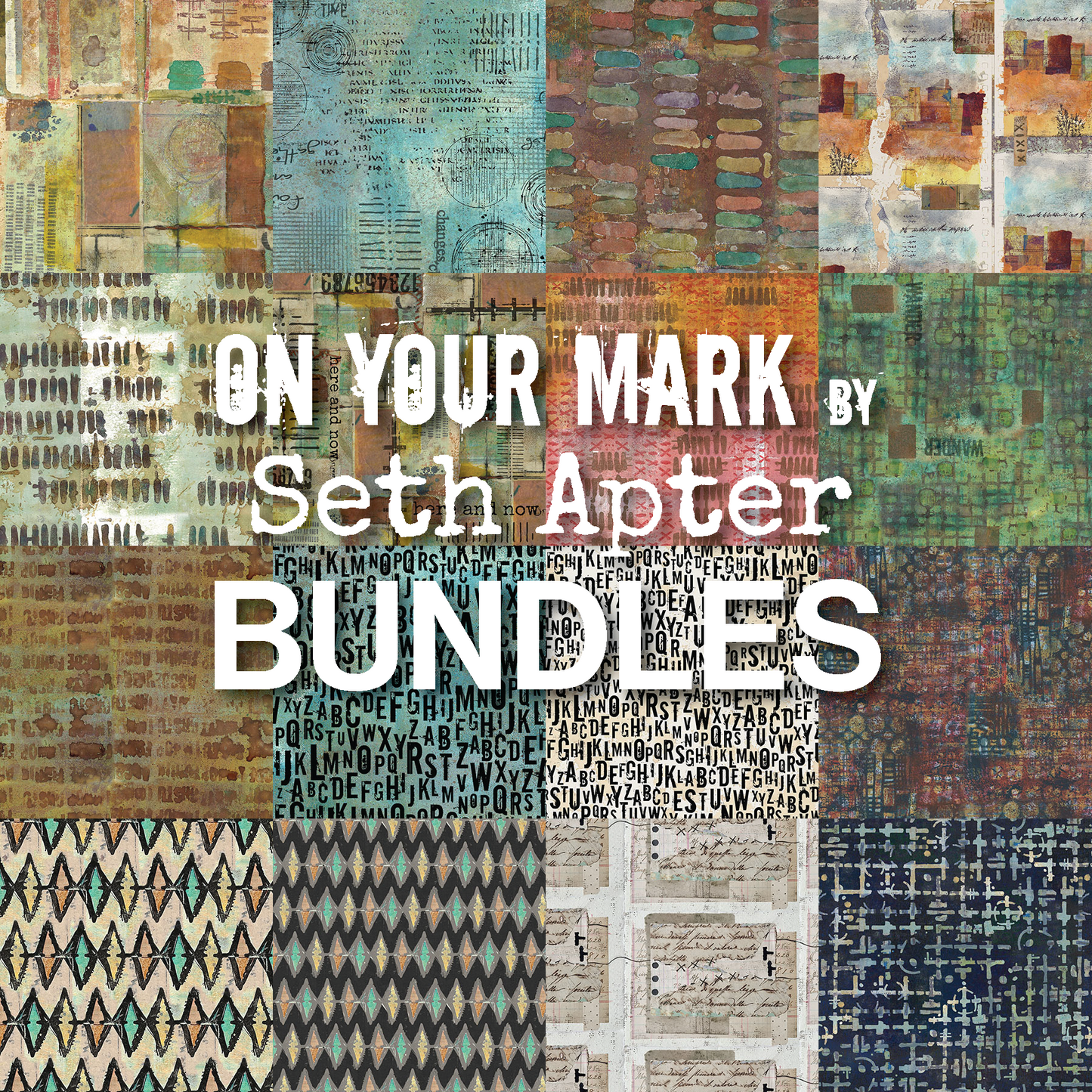 On Your Mark Bundles by Seth Apter with FreeSpirit Fabrics