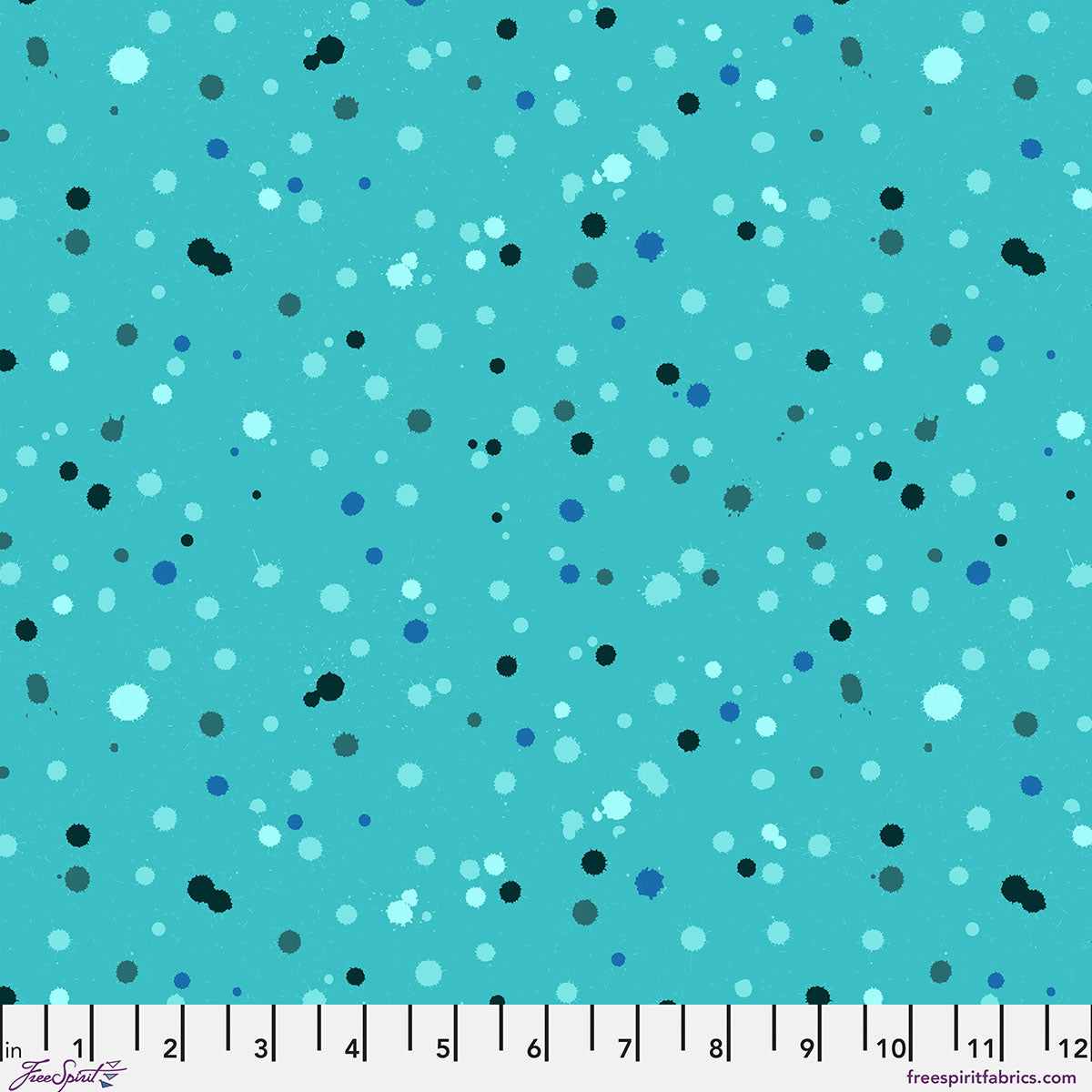 Hue - Drops in Peacock - by Giucy Giuce with FreeSpirit Fabrics