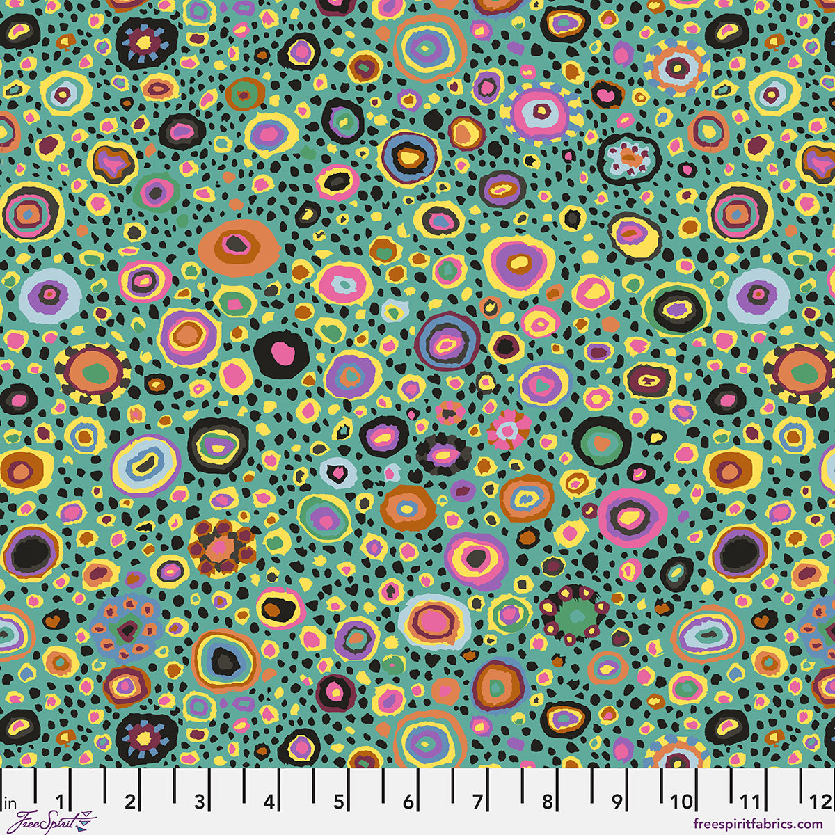 Ode to Roman Glass - Teal - by Kaffe Fassett with FreeSpirit Fabrics - Teal PWGP001.TEAL quilt fabric