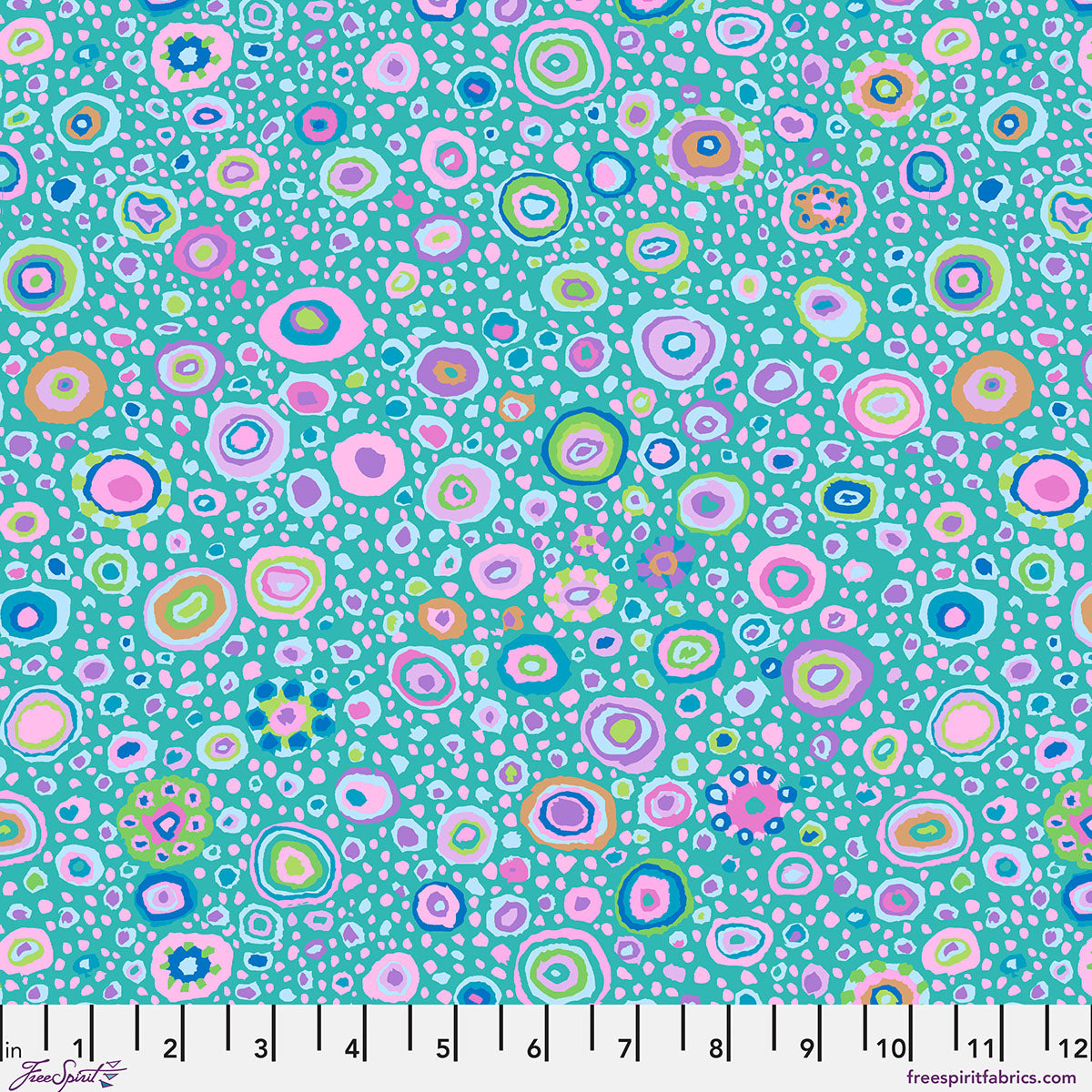 Ode to Roman Glass - Turquoise - by Kaffe Fassett with FreeSpirit Fabrics - Turquoise PWGP001.TURQUOISE quilt fabric