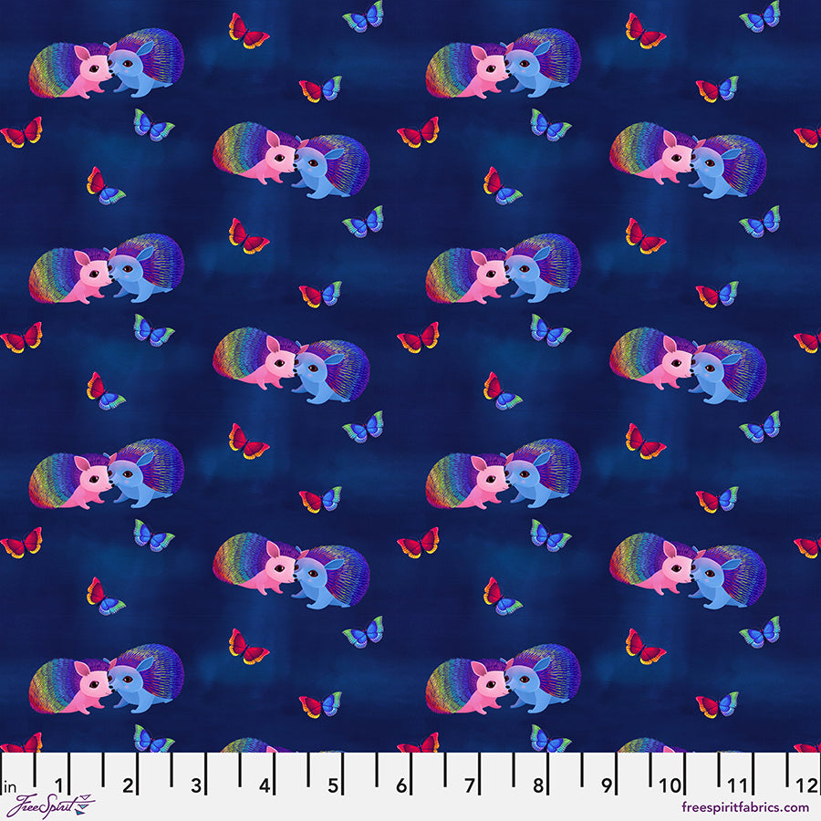 Love in the Wild – Love Bright - Navy (Half Yard Cut) – by Katy Tanis with FreeSpirit Fabrics