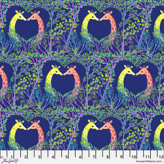 Love in the Wild – Love in the Trees - Blue – by Katy Tanis with FreeSpirit Fabrics