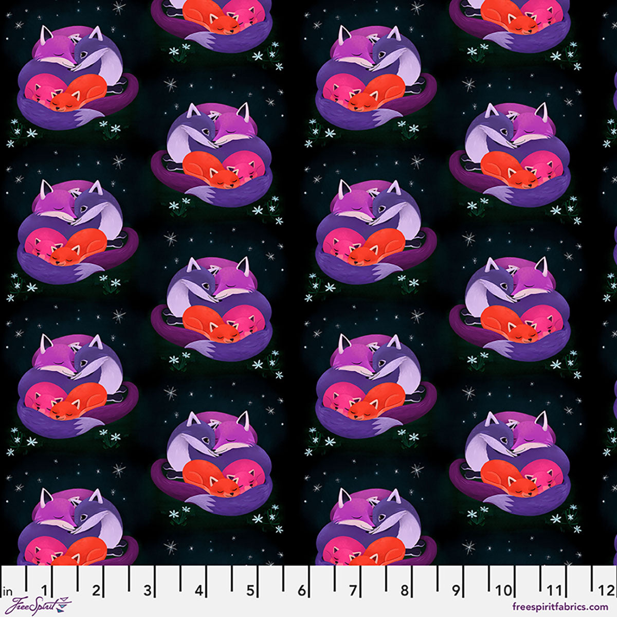 Love Under the Stars - Fox Cuddle - by Katy Tanis with FreeSpirit Fabrics