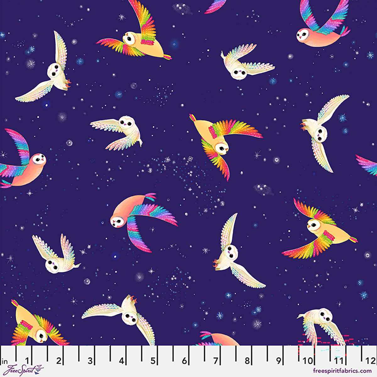 Love Under the Stars - Midnight Owls - by Katy Tanis with FreeSpirit Fabrics