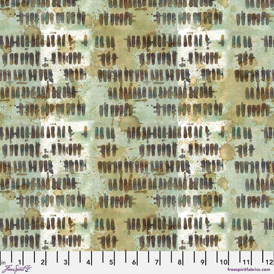 On Your Mark – Finish Line - Sage – by Seth Apter with FreeSpirit Fabrics