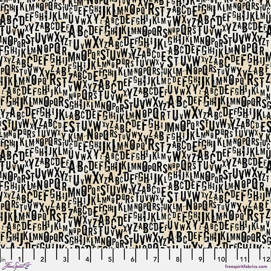 On Your Mark – Chain Letter - Paper (Half Yard Cut) – by Seth Apter with FreeSpirit Fabrics