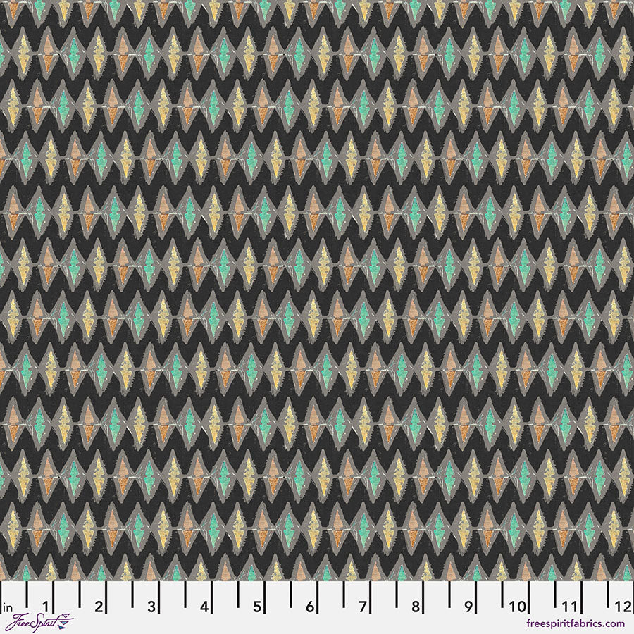 On Your Mark – Zigzag - Night (Half Yard Cut) – by Seth Apter with FreeSpirit Fabrics