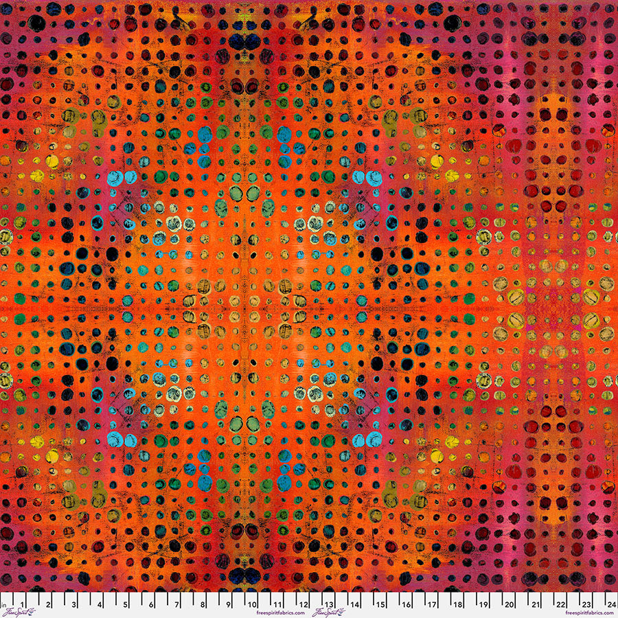 Soda Pop - Glow in Orange  - by Sue Penn Designs with Free Spirit Fabrics