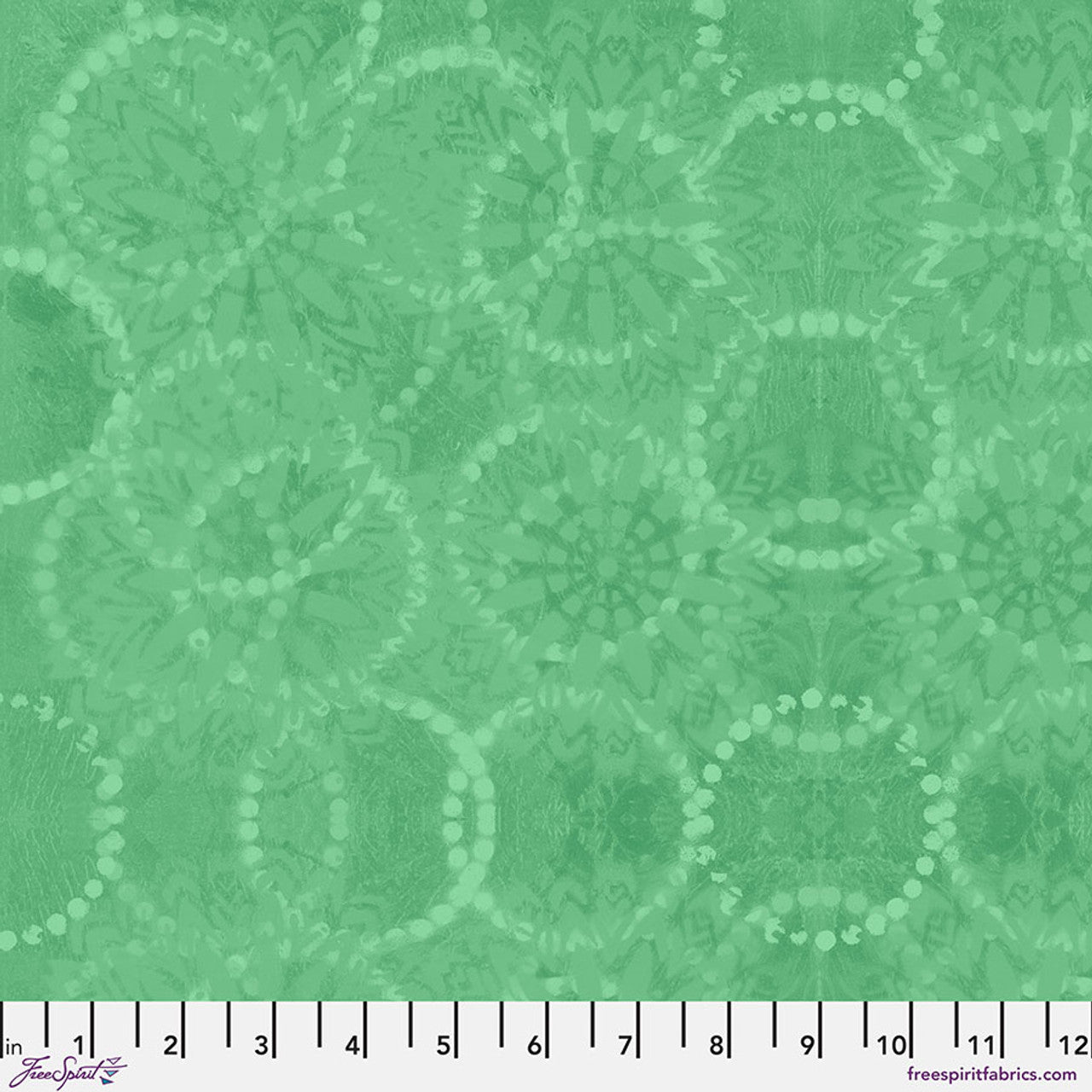 Textures - Rings in Mint - by Sue Penn with Free Spirit Fabrics