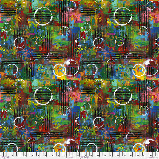 Soda Pop - Grunge in Multi - by Sue Penn Designs with Free Spirit Fabrics