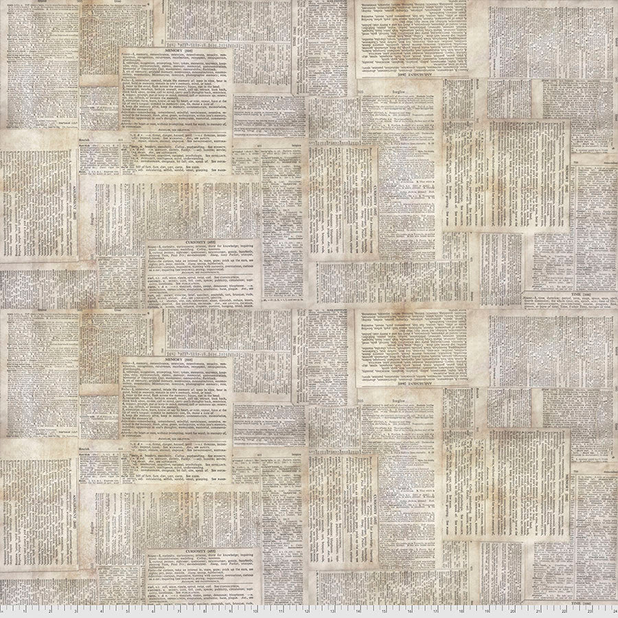Foundations - Dictionary - Neutral from Tim Holtz with Free Spirit Fabrics