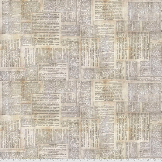 Foundations - Dictionary - Neutral from Tim Holtz with Free Spirit Fabrics