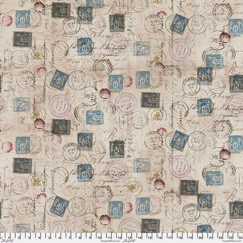 Foundations - Correspondence - Taupe from Tim Holtz with Free Spirit Fabrics