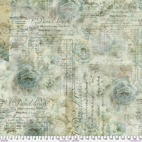 Foundations - Receipt - Aqua from Tim Holtz with Free Spirit Fabrics
