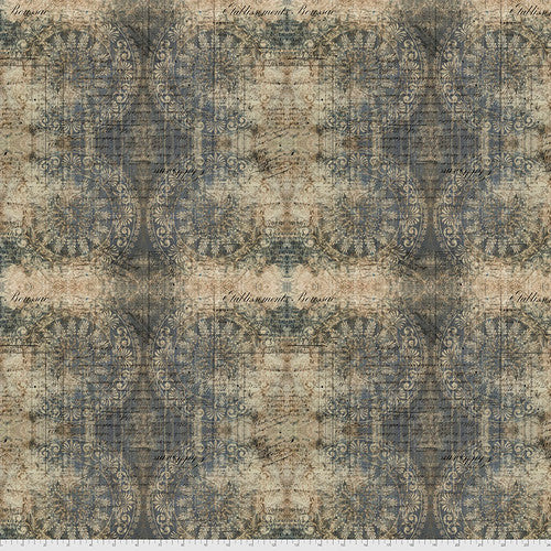 Abandoned - Muted Medallions - Indigo- by Tim Holtz with Free Spirit Fabrics