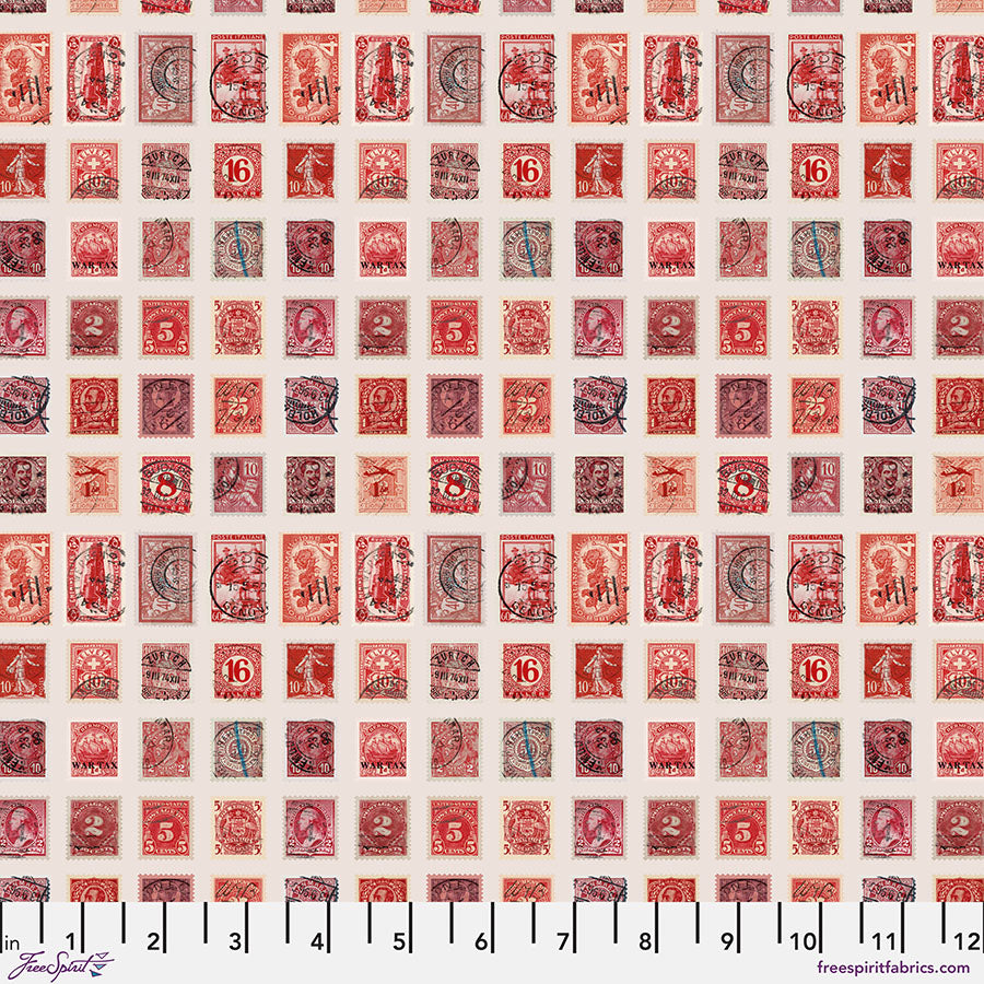 Eclectic Elements Palette Red - Stamps by Tim Holtz with Free Spirit Fabrics