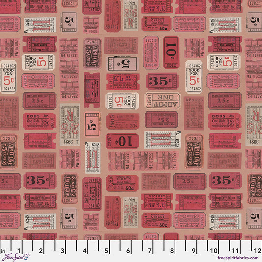 Eclectic Elements Palette Red - Tickets by Tim Holtz with Free Spirit Fabrics