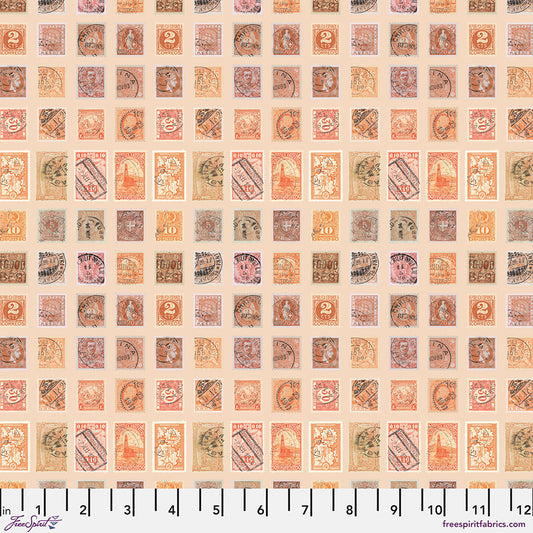 Eclectic Elements Palette Orange - Stamps by Tim Holtz with Free Spirit Fabrics