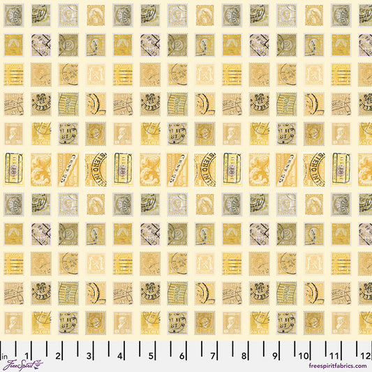 Eclectic Elements Palette Yellow - Stamps by Tim Holtz with Free Spirit Fabrics