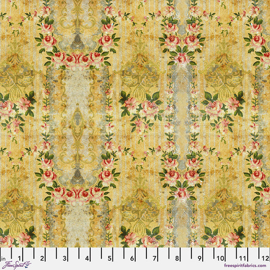Eclectic Elements Palette Yellow - Wallpaper by Tim Holtz with Free Spirit Fabrics