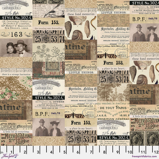 Eclectic Elements Palette Neutral - Collage by Tim Holtz with Free Spirit Fabrics