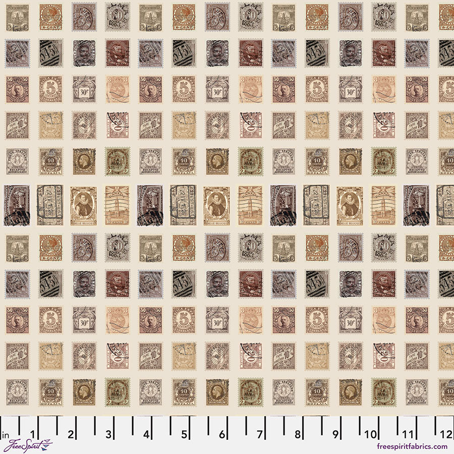 Eclectic Elements Palette Neutral - Stamps by Tim Holtz with Free Spirit Fabrics