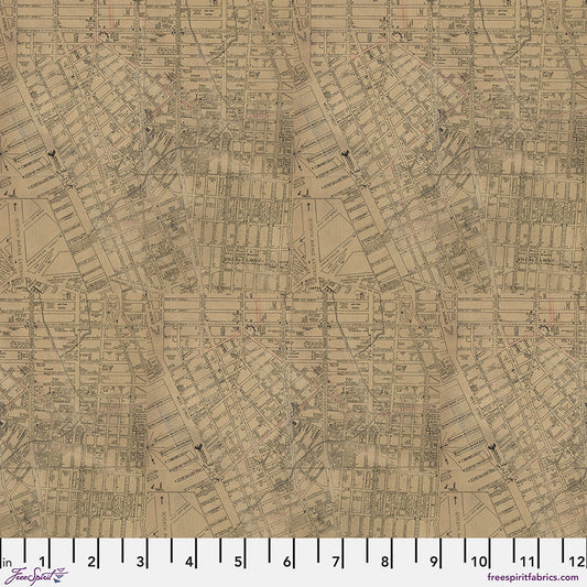 Eclectic Elements Palette Neutral - Map by Tim Holtz with Free Spirit Fabrics