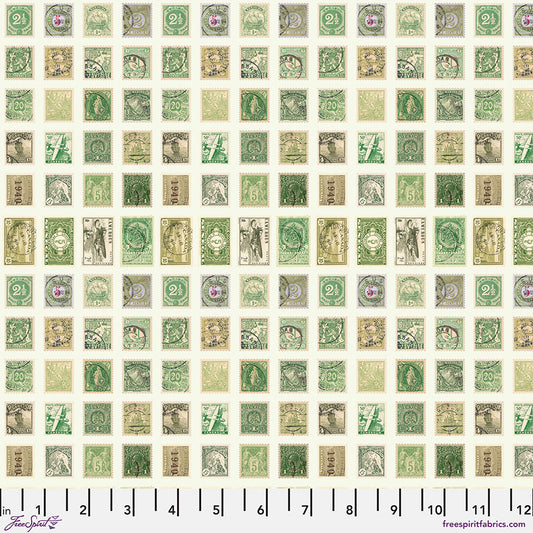 Eclectic Elements Palette Green - Stamps by Tim Holtz with Free Spirit Fabrics