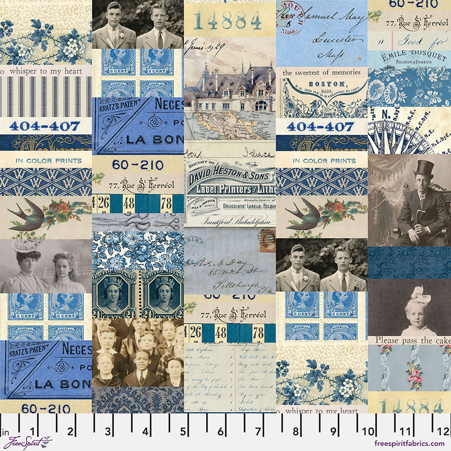 Eclectic Elements Palette Indigo Bundles by Tim Holtz with Free Spirit Fabrics