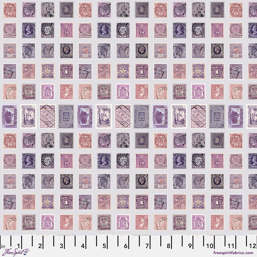 Eclectic Elements Palette - Purple Stamps - Purple - by Tim Holtz with FreeSpirit Fabrics