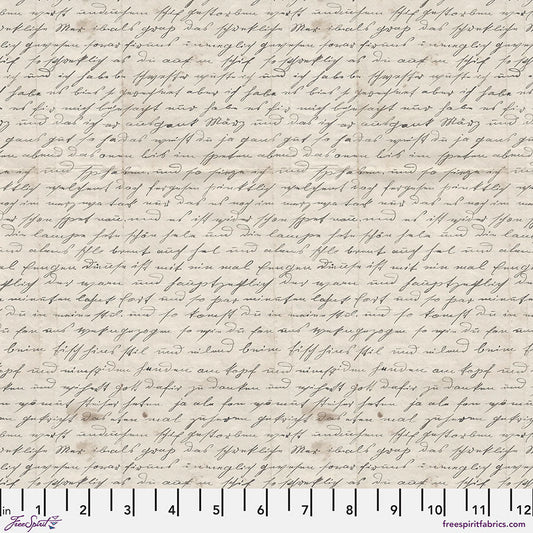 Eclectic Elements - Charcoal Handwriting - by Tim Holtz with FreeSpirit Fabrics