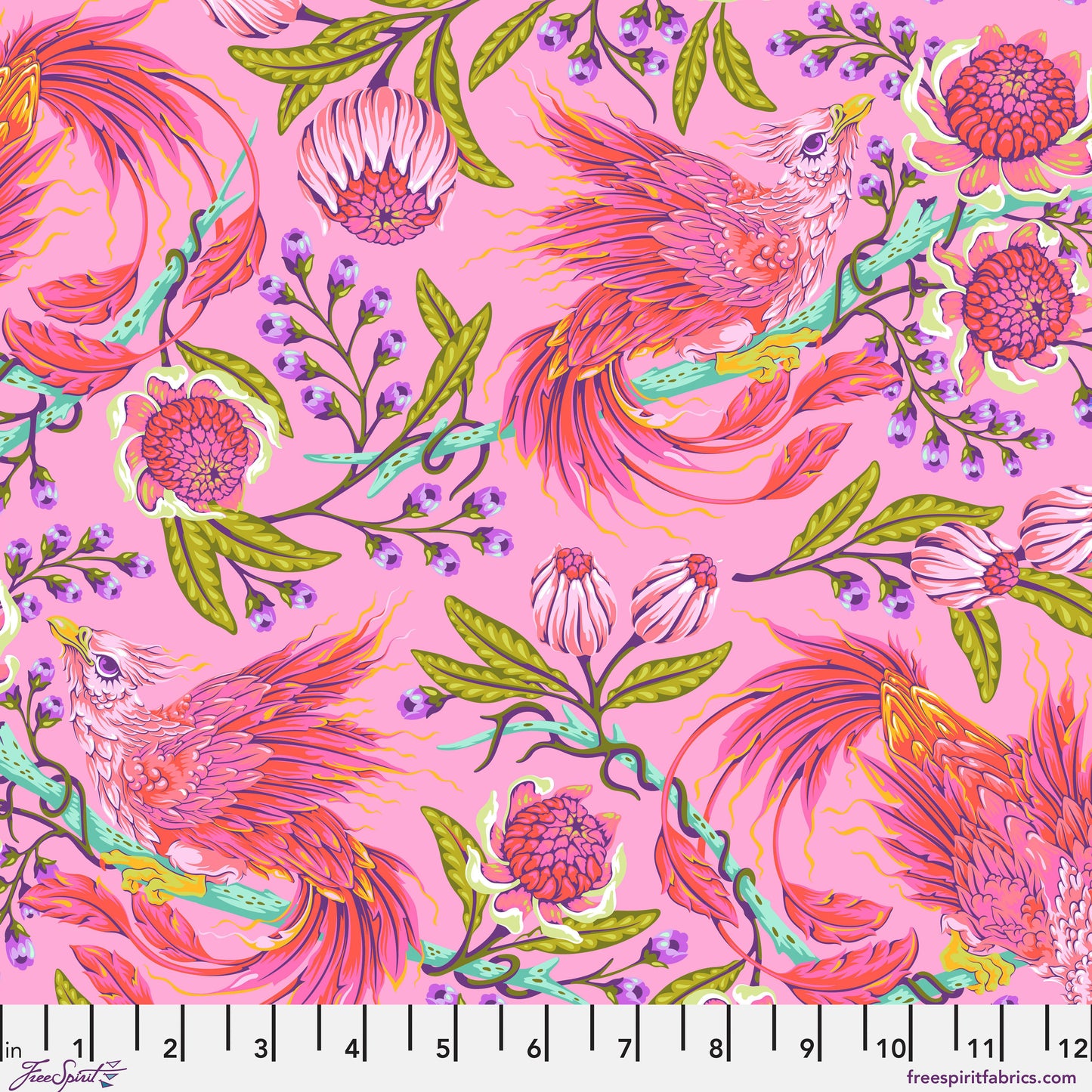 Legendary - Hot Wings in Wild Orchid - by Tula Pink with FreeSpirit Fabrics