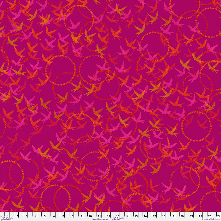 Findings - Flying Free - Fuchsia by Valori Wells with FreeSpirit Fabrics